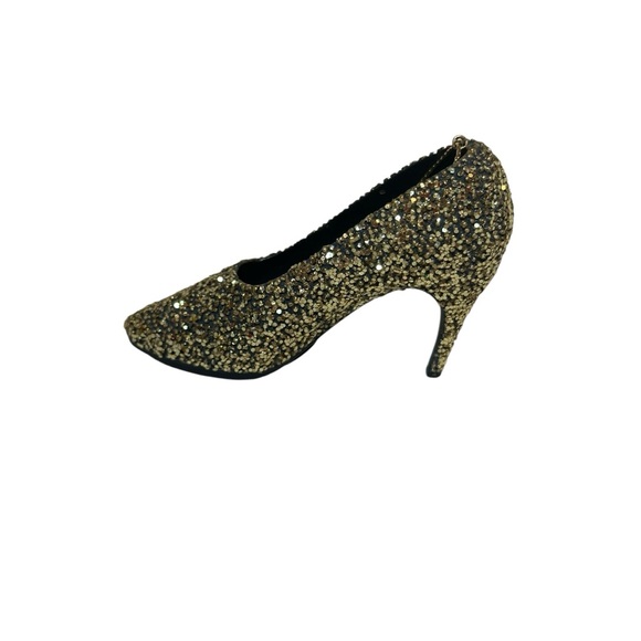 METROPOLITAN MUSEUM OF ART Gold Glittering 50's Shoe Ornament 2010 - Picture 3 of 12